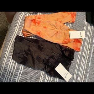 COPY - FASTARRY BUTT LIFTING WATERY DYE SCRUNCH LEGGINGS PAIR